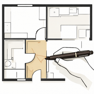 Grundriss und Sanierungsplanung Standard